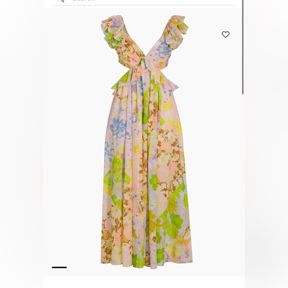 Zimmermann- POP RUFFLE SLEEVE MIDI DRESS - Picture 8 of 12